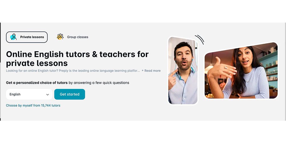 Suche nach einem tutor auf preply.com